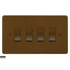 4 Gang 10 Amp 2 Way Switch - Double Plate