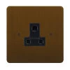 5 Amp Round Pin Plug Socket: Black Insert