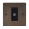 1 Gang Satellite Socket Outlet: Black Insert