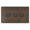 3 Gang 100W 2 Way LED (Trailing Edge) Dimmer (Min Load 1W, Max Load 100W)