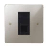 1 Gang RJ45 CAT 6 Socket: Black Insert