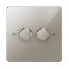 2 Gang 100W 2 Way LED (Trailing Edge) Dimmer (Min Load 1W, Max Load 100W)