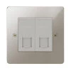 2 Gang RJ45 CAT 6 Socket: White Insert