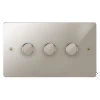 3 Gang 100W 2 Way LED (Trailing Edge) Dimmer (Min Load 1W, Max Load 100W)