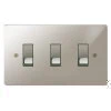 3 Gang 10 Amp 2 Way Switch - Double Plate