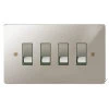 4 Gang 10 Amp 2 Way Switch - Double Plate