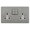 Double 13A Plug Socket: White Insert