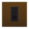1 Gang RJ45 CAT 6 Socket: Black Insert