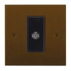 1 Gang Satellite Outlet: Black Insert