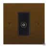 1 Gang Isolated Coaxial T.V.: Black Insert