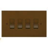 4 Gang 10 Amp 2 Way Switch - Double Plate