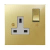 Single 13A Plug Socket: White Insert