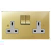 Double 13A Plug Socket: White Insert