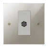 1 Gang Satellite Outlet: White Insert