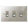 3 Gang 10 Amp 2 Way Switch - Double Plate