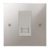 1 Gang Master Telephone Socket: White Insert