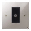 1 Gang Satellite Outlet: Black Insert