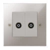 2 Gang Isolated Coaxial T.V.: White Insert