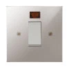 45 Amp Double Pole Switch with Neon: White Insert