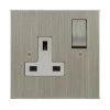 Single 13A Plug Socket: White Insert