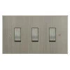 3 Gang 10 Amp 2 Way Switch - Double Plate