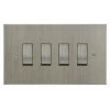 4 Gang 10 Amp 2 Way Switch - Double Plate