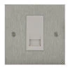 1 Gang Master Telephone Socket: White Insert