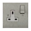 Single 13A Plug Socket: White Insert