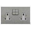 Double 13A Plug Socket: White Insert