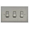 3 Gang 10 Amp 2 Way Switch - Double Plate