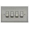 4 Gang 10 Amp 2 Way Switch - Double Plate