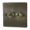 2 Gang Blank Switch Plate (No Switches or Dimmers) - Please select your combination of 2 switches or dimmers from the items below.