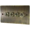 4 Gang Blank Switch Plate (No Switches or Dimmers) - Please select your combination of 4 switches or dimmers from the items below.