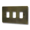 3 Gang Grid Plate