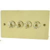 4 Gang Blank Switch Plate (No Switches or Dimmers) - Please select your combination of 4 switches or dimmers from the items below.