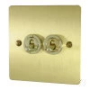 2 Gang Blank Switch Plate (No Switches or Dimmers) - Please select your combination of 2 switches or dimmers from the items below.