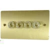 4 Gang Blank Switch Plate (No Switches or Dimmers) - Please select your combination of 4 switches or dimmers from the items below.