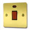 Single Plate - 1 Gang - Used for shower and cooker circuits. Switches both live and neutral poles : Black Trim