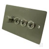 4 Gang Blank Switch Plate (No Switches or Dimmers) - Please select your combination of 4 switches or dimmers from the items below.