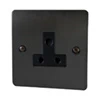 3 Round Pin 5 Amp Socket - Black Trim