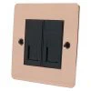 2 Gang RJ45 Cat5e Socket - Cat5 and Cat6 available on request : Black Trim