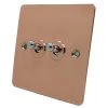 2 Gang 2 Way 10 Amp Dolly Switches - Chrome Toggle