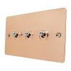 3 Gang 2 Way 10 Amp Dolly Switches - Chrome Toggle