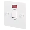 20A Double Pole Switch with Neon - White Trim