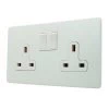 Double 13 Amp Socket - White Trim