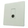 Single Isolated TV | Coaxial Socket - White Trim