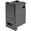 1 Port Charger USB A : Single Module - Black