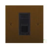 1 Gang RJ45 CAT 6 Socket: Black Insert