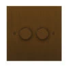 2 Gang 100W 2 Way LED (Trailing Edge) Dimmer (Min Load 1W, Max Load 100W)