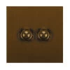 2 Gang Retractive Push Button Switch